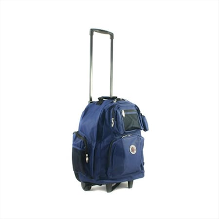 Transworld 738131-NVY Roll-Away Deluxe Rolling Backpack, Navy Blue TR96555
